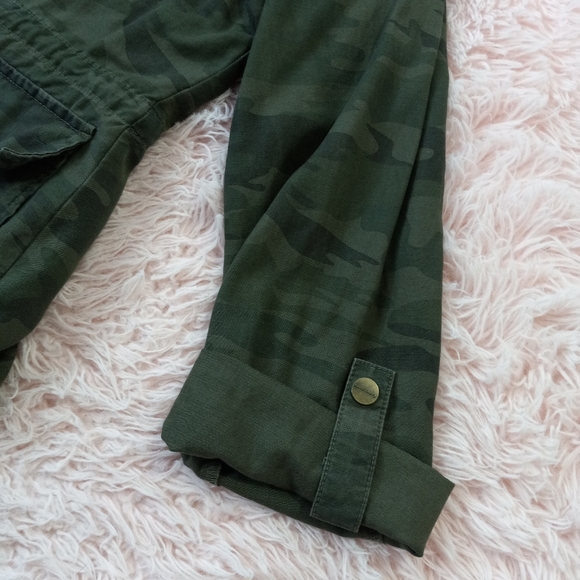 Boho hippie upcycled camo soft jacket shirtbw hand stitched lace skull! SOLD - Picture 11 of 15